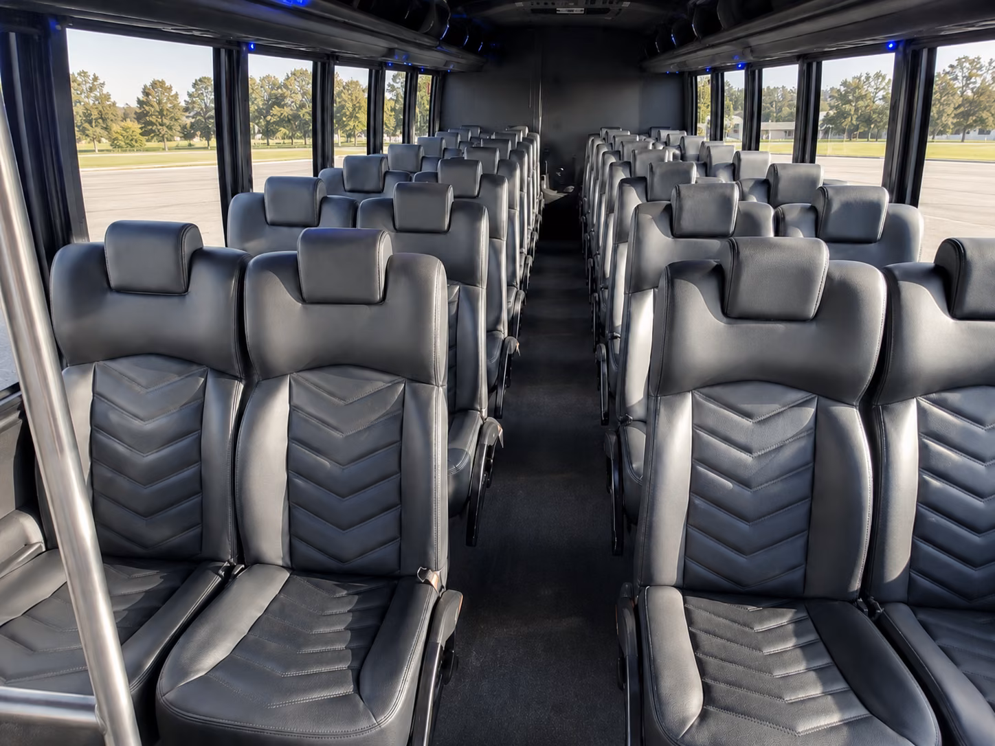 redlands 18 passenger minibus inside