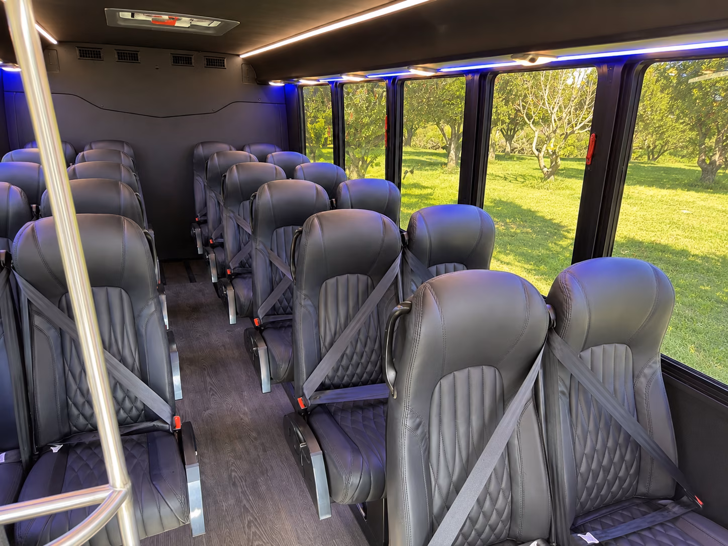 redlands 18 passenger minibus interior