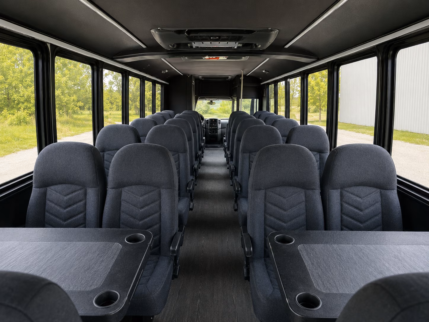 redlands 20 passenger minibus inside