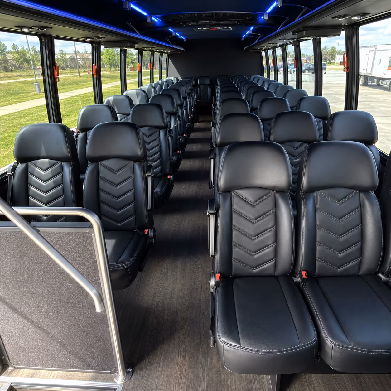 redlands 25 passenger minibus inside