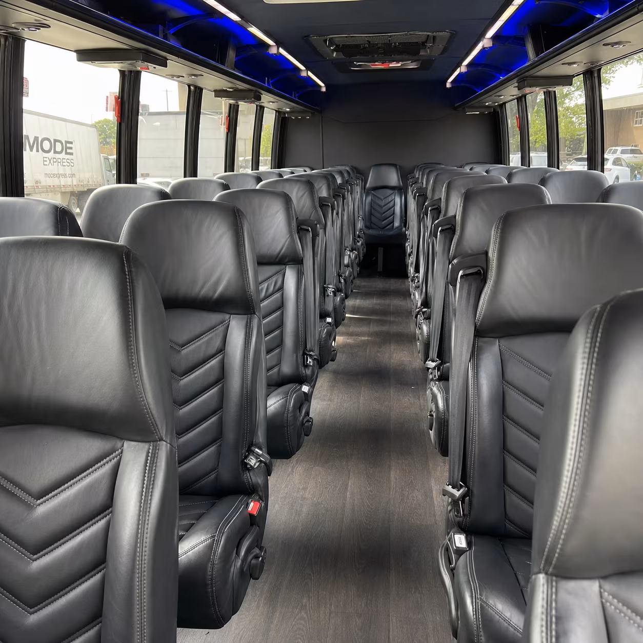 redlands 25 passenger minibus interior