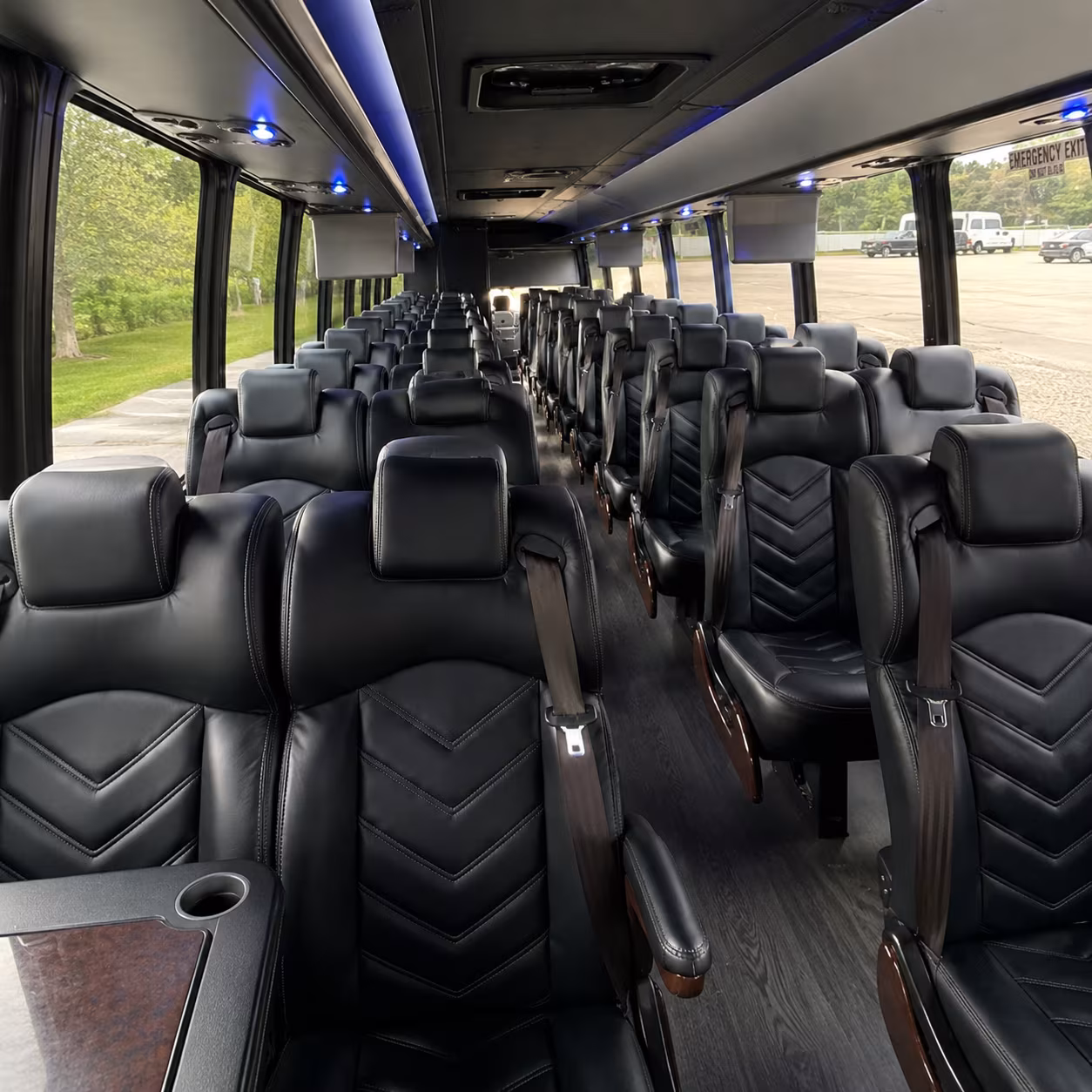 redlands 28 passenger minibus inside