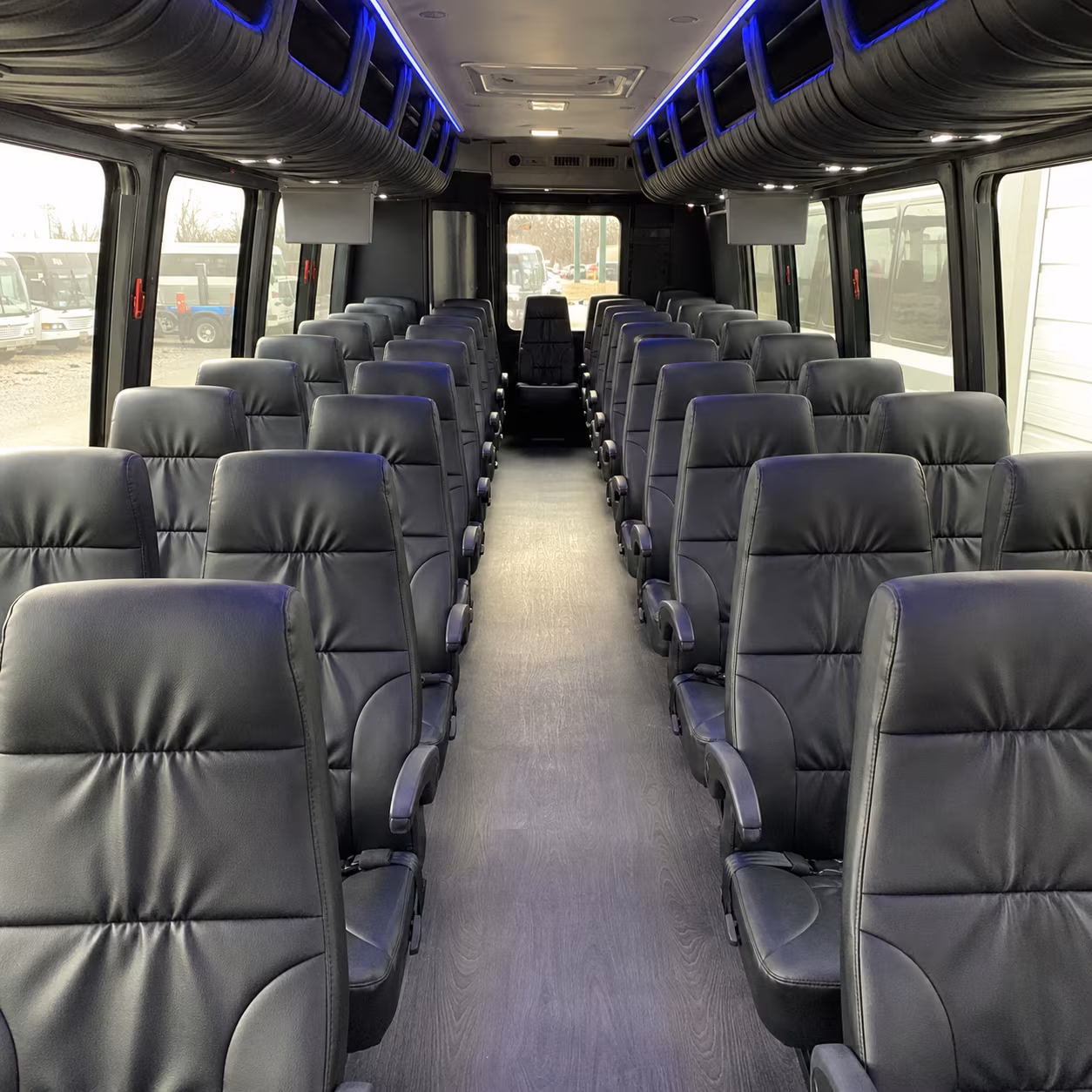 redlands 28 passenger minibus interior