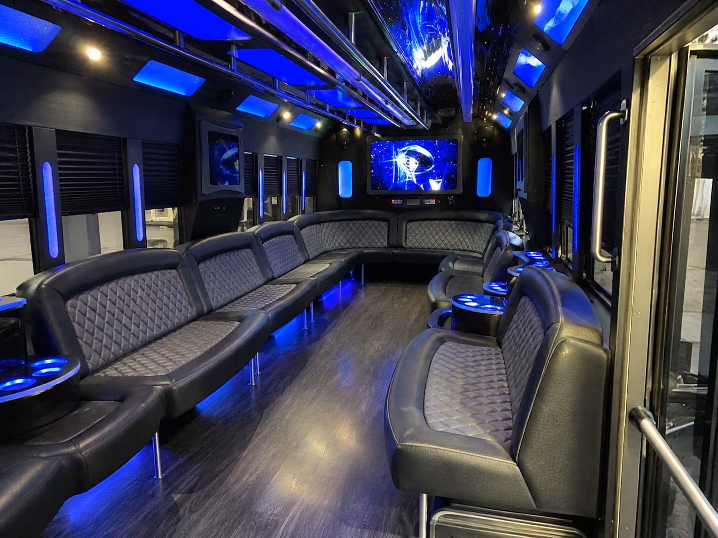 redlands 28 passenger party bus interior