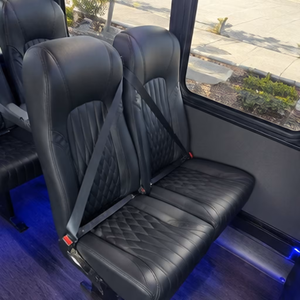 redlands 30 passenger minibus interior