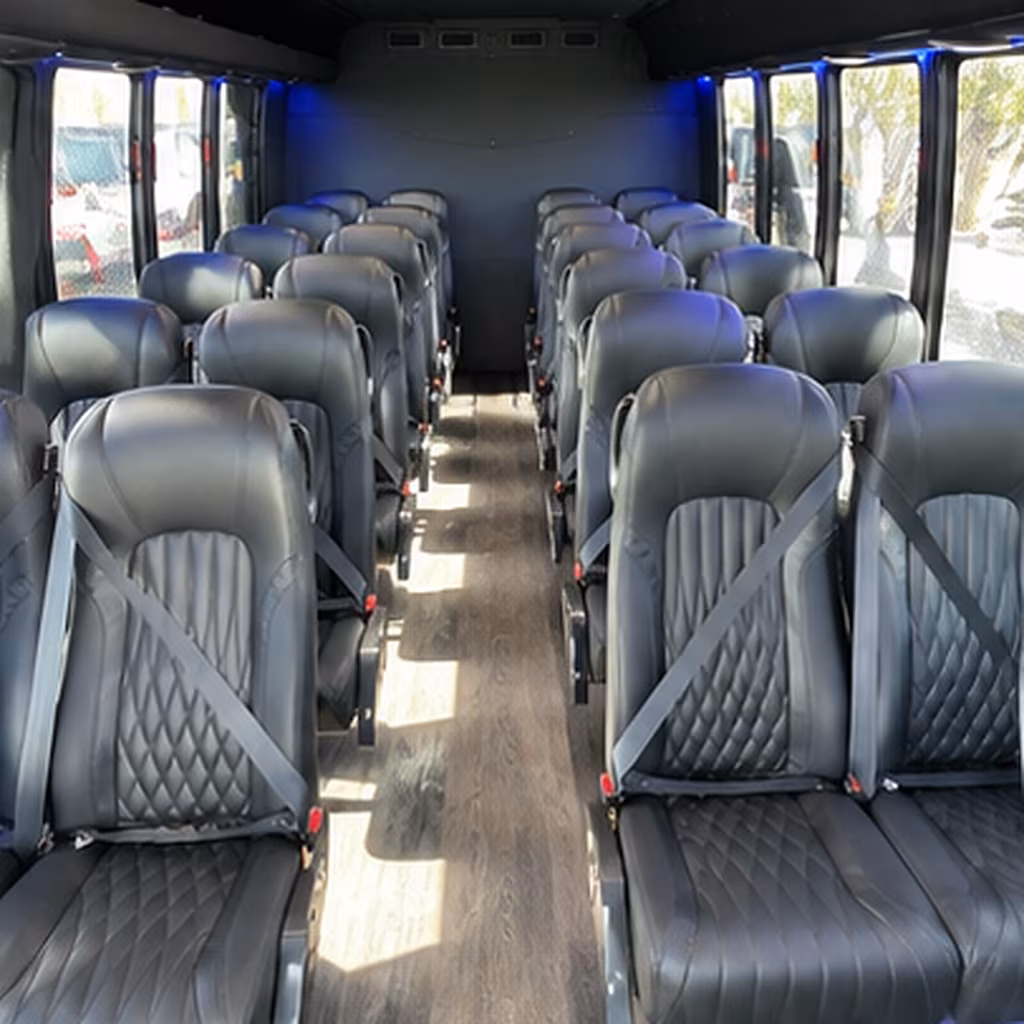 redlands 35 passenger minibus inside