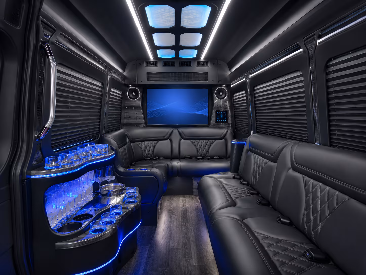 redlands 40 passenger party bus interior