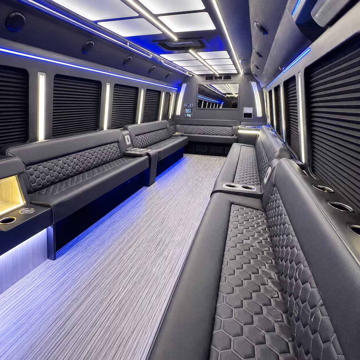 redlands party bus rental interior