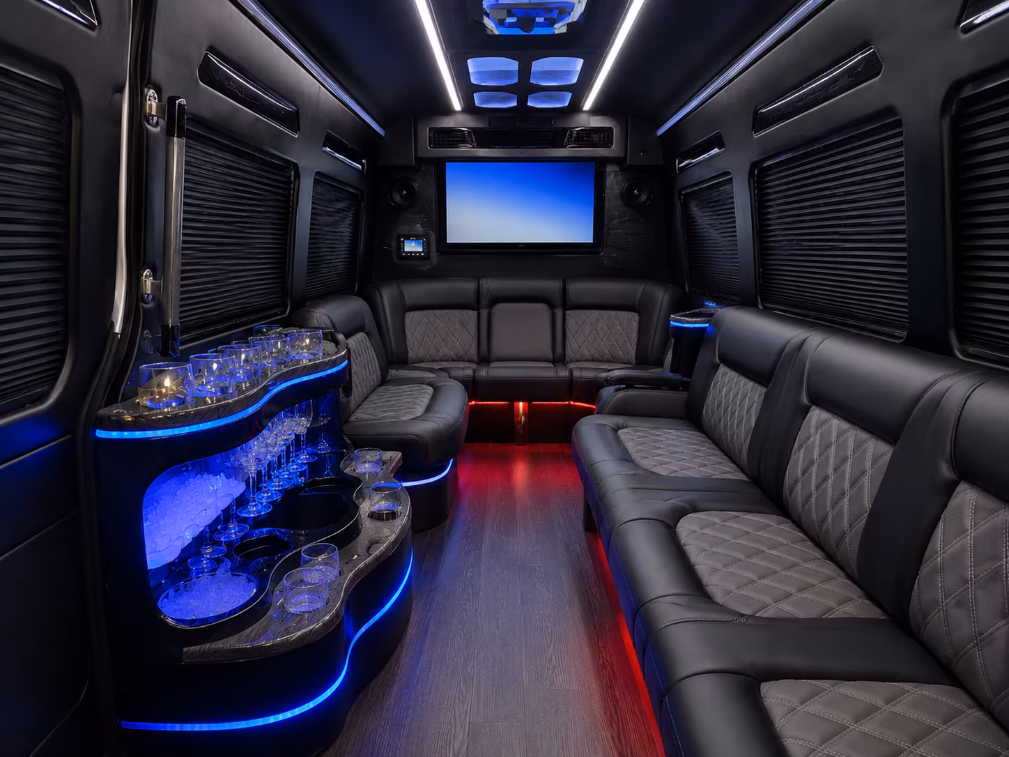 redlands sprinter limousine inside