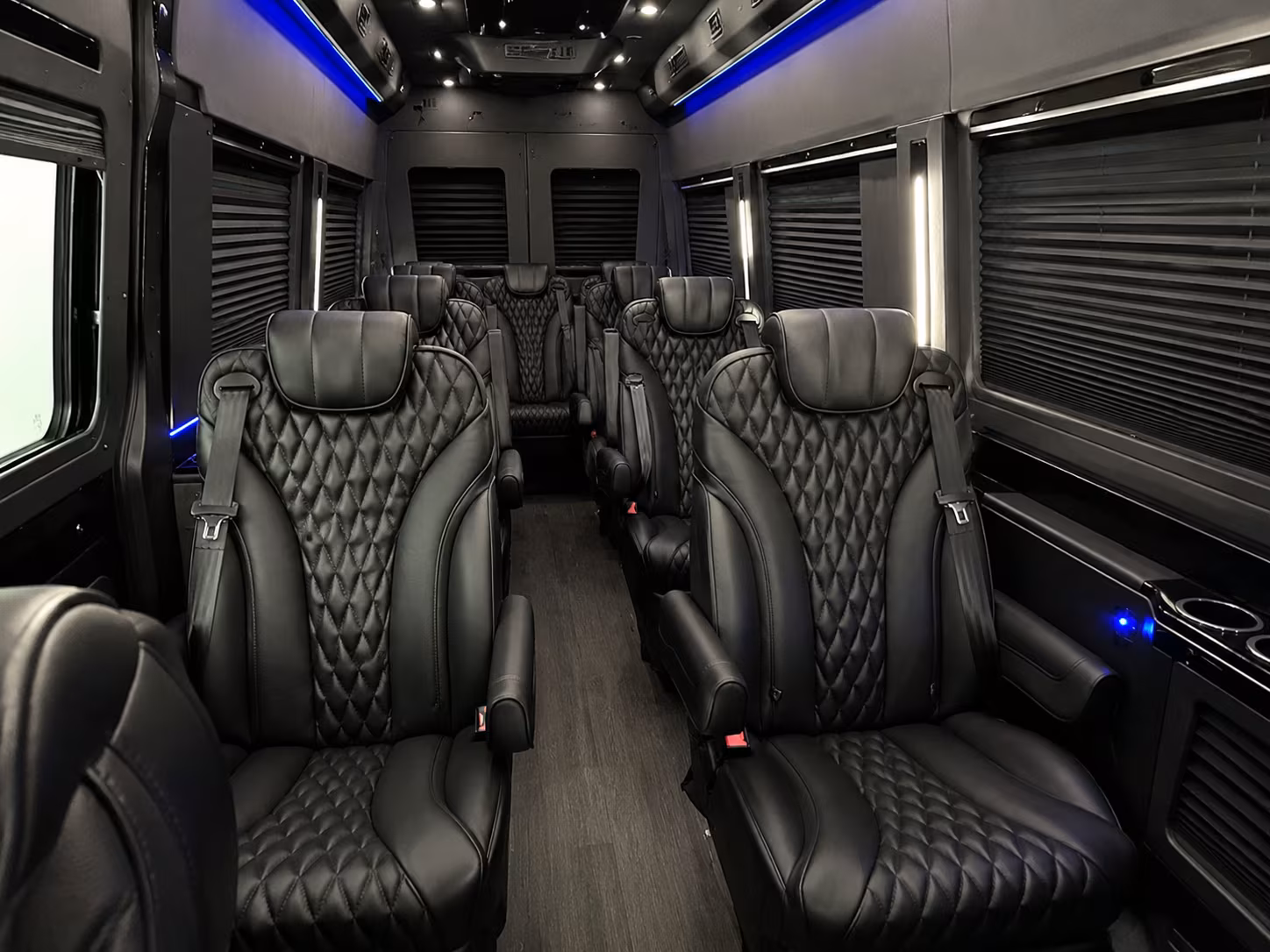 redlands sprinter van with driver inside
